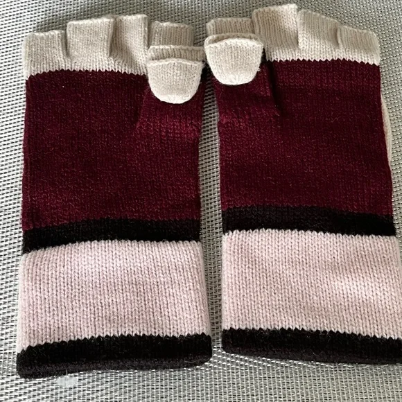 KATE SPADE NWOT AUTHENTIC RARE COLOR BLOCK FINGERLESS STYLE MITTEN GLOVES - Picture 8 of 14